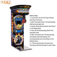 Machine de jeu de boxe à monnayeur SOURCE pour salle de sport, machine d'arcade de boxe, test de force, jeu de compétition pour salle de sport