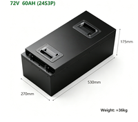 Batterie au lithium semi-solide TSX Power à charge rapide 72V LiFePO4 60Ah 1200 cycles, pack de batteries avec borne 100A en acier laminé à froid