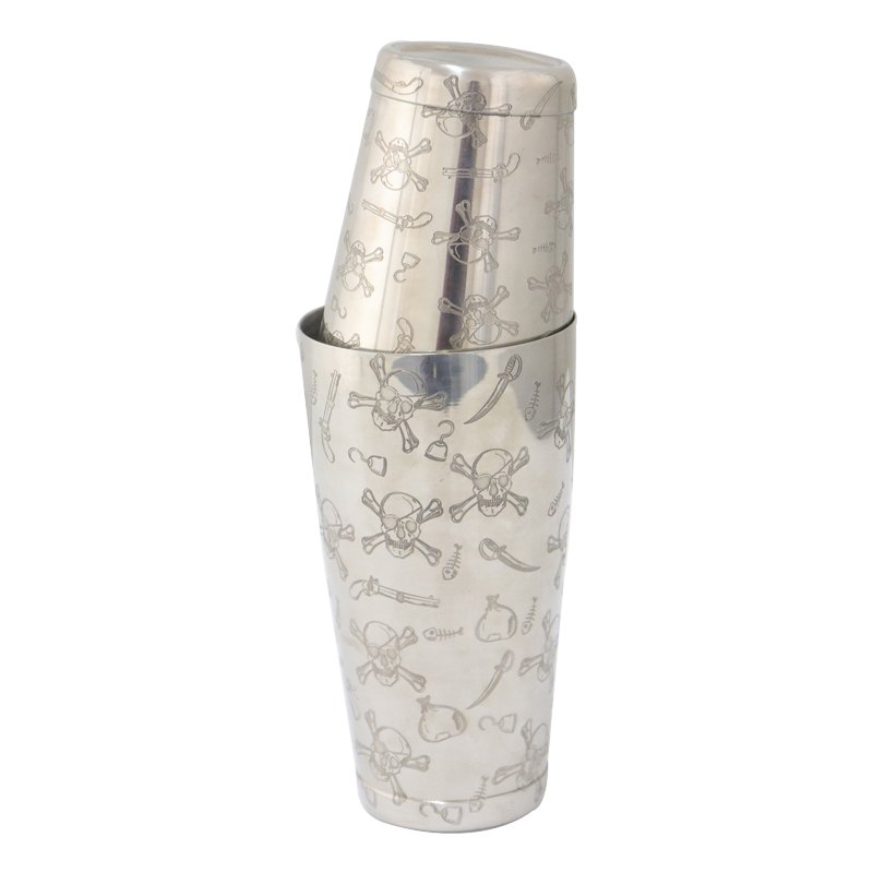 18/28oz squelette miroir lumière