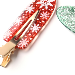 Nouvelle Pince à Cheveux de Noël Flocon de Neige Dessin Animé Frangé Ambiance Festive Barrette Cadeau de Noël Petit Accessoire Cheveux Sans Trace - Product Image 6