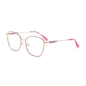南米tデザイナーメガネ眼鏡メガネ金属合金アイウェア卸売キャットアイウェア男性用プロモーション