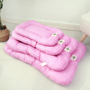 Coussin pour chien en lin épais, rectangulaire, rose princesse, respirant, pour toutes les saisons, pour Teddy Corgi - Product Image 1