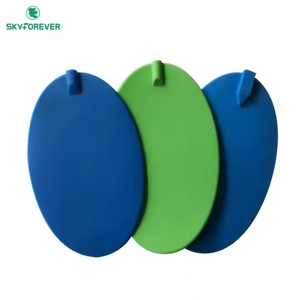 Patchs d'électrodes en silicone adhésifs réutilisables longue durée 95x158mm, gel conducteur, substitut pour masseur EMS TENS - Product Image 1