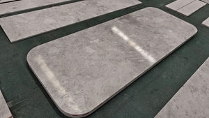 Comptoirs de cuisine, îlots, meubles-lavabos de salle de bain et plans de travail de salle à manger en marbre gris clair, gris Vatican et pierre naturelle moderne, polis - Product Image 6