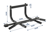 Barres de traction réglables multifonctionnelles murales, barre de traction supérieure robuste pour cadre de porte, barre de fitness pour le haut du corps pour la maison et la salle de sport