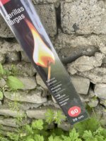 Allumettes longues en bois imperméables et anti-UV pour cheminée, avec manche en bois, pour barbecue