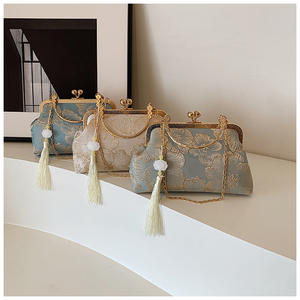 Tas selempang bahu rantai kehidupan sehari-hari tas Tote sutra tenun Jacquard kualitas tinggi desainer mewah terkenal - Product Image 5