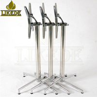 Base de table pliante en aluminium sur mesure avec design empilable pour projets OEM