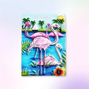 2025 los nuevos imanes de nevera de resina 3D calientes al por mayor flamenco imán de viaje refrigerador recuerdo de dibujos animados imán de nevera Colombia - Product Image 1