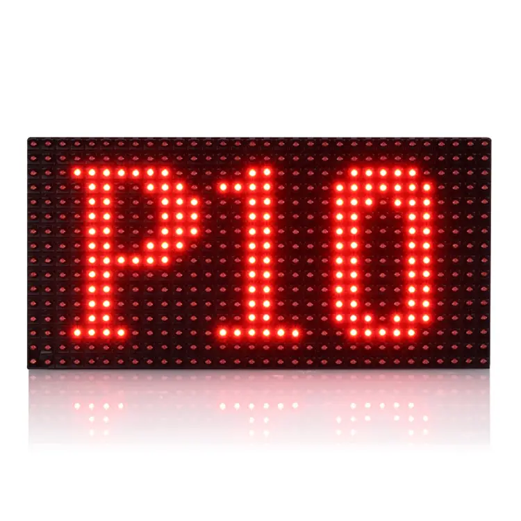 Modul Peraga Led Luar Ruangan P10 Warna Merah Tunggal 320*160Mm Panel LED HUB12