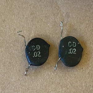 Nuovi Condensatori a Disco in Ceramica Originali Cornell-Dubilier Anni '60 da 0,02 µF, Pronti per la Spedizione, TESTATI .017 .<span class=keywords><strong>019</strong></span> - Product Image 1