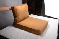Coussin de canapé d'extérieur en tissu olive à séchage rapide avec dossier en coton et duvet pour mobilier de patio