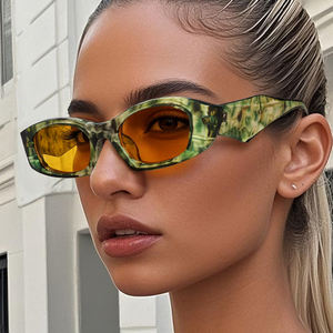 Новые модные солнцезащитные очки с индивидуальным логотипом для женщин и мужчин, дизайнерские очки UV400, леопардовая шестиугольная оправа, унисекс, роскошные классические солнцезащитные очки - Product Image 1