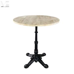 यूरोपीय शैली tavoli ristorante दौर संगमरमर exterieur 4 सीट खाने की मेज और कुर्सी सेट काले आउटडोर बिस्ट्रो रेस्तरां टेबल - Product Image 1