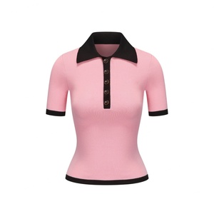 Conjunto de Tenis con Logotipo Bordado Personalizado, Suéter Corto de Pickleball, Tops Tipo Polo, Suéter de Punto para Mujer, Ropa de Tenis, Conjuntos de Dos Piezas - Product Image 4