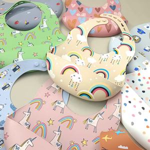 Bavoirs Souples Imperméables en Silicone pour Bébé, Sans BPA, Imprimés <span class=keywords><strong>Met</strong></span> Gala pour Enfants - Product Image 5