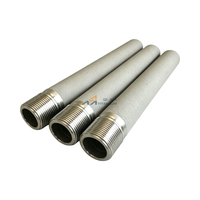 Cartouche filtrante en poudre de titane frittée de 0,2 μm avec filetage M42, utilisée pour le filtrage dans le traitement de l'eau et les boissons