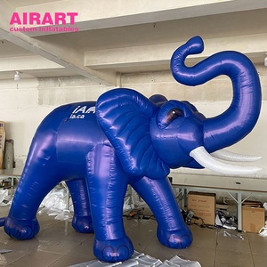 Elefante Inflable Azul, Decoración de Zoológico, Elefante Gigante Inflable - Product Image 1