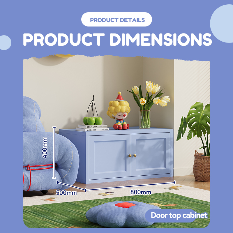 Blue Double Door Top Cabinet