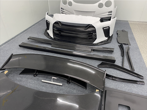 Kit de Carrocería Estilo TS, Material Superior de Fibra de Carbono, Parachoques, Capó, Faldones Laterales, Alerón para <span class=keywords><strong>Nissan</strong></span> GTR <span class=keywords><strong>35</strong></span> - Product Image 6