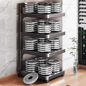 Estante de Almacenamiento Multiusos Ajustable y Duradero de Metal para Cocina, Organizador de Platos y Ollas Debajo del Fregadero, Estante para Horno de Microondas - Product Image 4