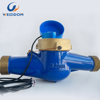 Meter Air Digital Multi-Jet Mekanis Dry Dial Pulse Output, Bodi Kuningan DN50 ISO 4064 Kelas B, Air Dingin Rumah Tangga, OEM, IP68