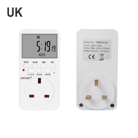 SINO TIMER TM519 Global Timer Socket - 6 Steckertypen EU/US/UK/IL/BR/IT, 16A 230V, Big LCD Display Socket Time Switch