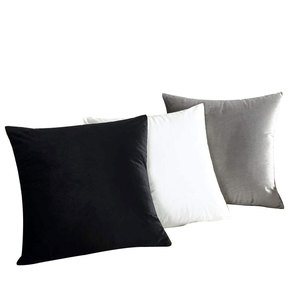 Vỏ Gối Bằng Nhung Màu Đen Hình Vuông Siêu Mềm Trang Trí Nhà Cửa Giường Sofa Giường Sofa Có Khóa Kéo - Product Image 1