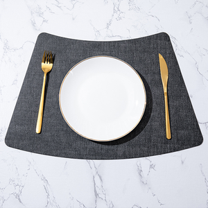 Wholesale Modern Fan Shaped Eco-Friendly Leather <b>Placemat</b> Customized Design/Color Logo Normal Size for Household <b>Dining</b> <b>Table</b> - Product Image 6