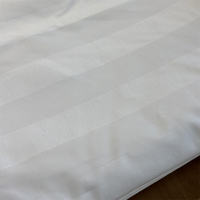 Hotel Pillow Quilt Sheet Weiße Stoffst reifen Stoff 100% Baumwolle Stoff Sonder anfertigung Fabrik preis 3cm Satin streifen