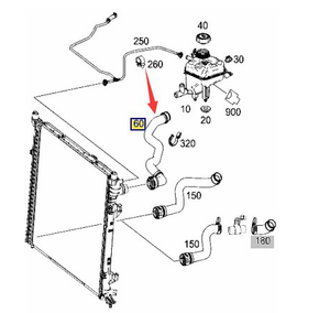 OEM 1665000475 adecuado para la tubería <span class=keywords><strong>de</strong></span> agua izquierda del tanque del radiador Mercedes Benz 166 642 - Product Image 4