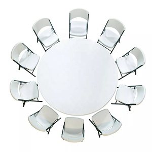 Boda <span class=keywords><strong>180</strong></span> <span class=keywords><strong>cm</strong></span> 72 pulgadas banquete fiesta eventos blanco <span class=keywords><strong>plegable</strong></span> plástico al aire libre <span class=keywords><strong>mesa</strong></span> <span class=keywords><strong>plegable</strong></span> y sillas - Product Image 1