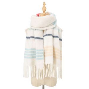 Của phụ nữ tất cả các mùa màu đỏ dệt kim khăn len mùa đông khăn choàng với in mô hình dài phong cách cho mùa thu và mùa đông - Product Image 6