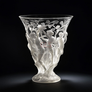 Vase Bacchantes en cristal de verre sculpté à la main pour la décoration de la maison - Product Image 2