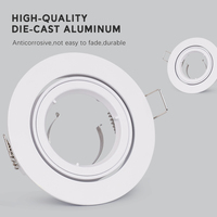 Spot encastré LED Toseo sur mesure en aluminium IP20 réglable GU10 5W 7W, mini projecteur 3W