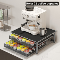Organisateur de tiroir à dosettes de café système de rangement de panier coulissant pour Nespresso Dolce Gusto K-Cup Machine