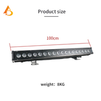 AICPOSE - Barra de Luz LED Impermeable de 18 x 18 W, RGBWA UV DMX, Control de Puntos de Píxeles, Barra Lineal para Exteriores, Escenarios, DJ, Discotecas