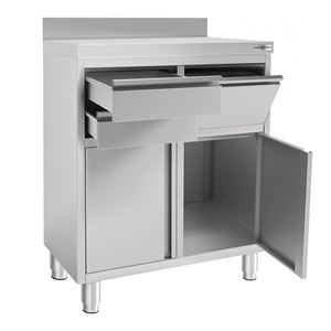 Mesa de Centro de Acero Inoxidable Resistente con Cajones y Gabinete |   Muebles Comerciales para Restaurante, Hotel, Cafetería y Hogar - Product Image 4