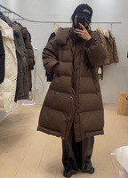Doudoune longue imperméable pour femme avec capuche et grandes poches, style japonais et coréen, chaude et matelassée pour l'hiver en extérieur
