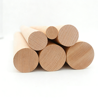 YUESHEN Varilla Redonda de Madera de Haya Personalizada, Varios Diámetros y Longitudes, Piezas de Madera de Haya para Mecanizado CNC