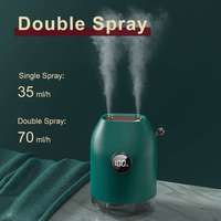 Mini humidificateur rechargeable de 500 ml, humidificateur de bureau USB, diffuseur d'arômes à ultrasons à brume froide avec affichage numérique LED pour la maison