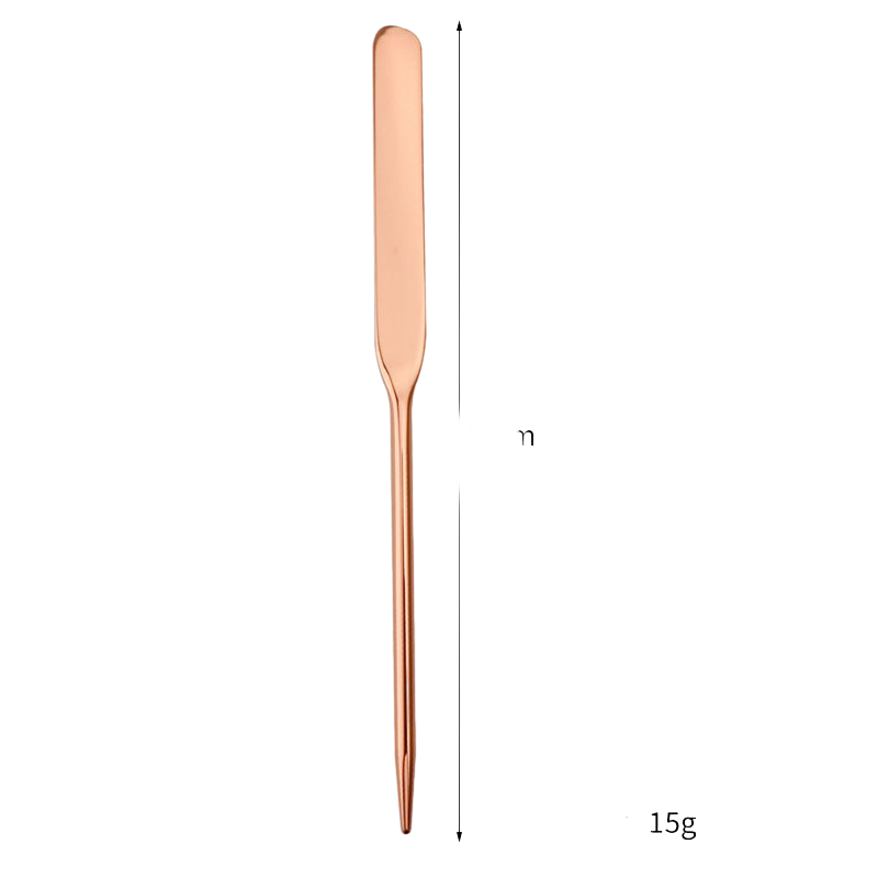 Or rose 16 cm (acier inoxydable 304) + pochette en cuir