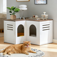 Meuble pour animaux de compagnie, bac à litière multifonctionnel pour chat, rangement, maison, armoire, double porte latérale, pièce professionnelle personnalisée