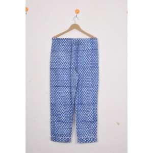 Hot Sale Blue Floral Cotton Pajama Set Hand Block Print <b>Women's</b> Sleepwear <b>Women's</b> Comfortable <b>Nightwear</b> Sets - Product Image 5