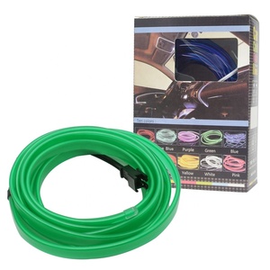 5M EL Wire <span class=keywords><strong>LED</strong></span> Tira de luz fría Ambiente Interior Coche Luz Neón Atmósfera Tira Accesorios de luz de coche - Product Image 5