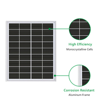 Panneau Solaire Monocristallin Premium 10W 20W Compact 5V 6V 12V en Verre Laminé pour Ouvre-portail et Ventilateur de Grenier