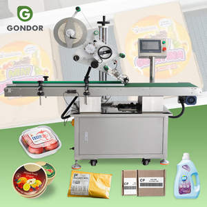 Machine d'étiquetage horizontale pour étiquettes de colle sur surface plane, pour boîtes à épices - Product Image 1