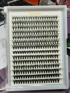 <span class=keywords><strong>Cils</strong></span> synthétiques autocollants pour le commerce extérieur, 30D 40D, courbés, segmentés, denses, en grappe unique, légers, pour un effet naturel - Product Image 6