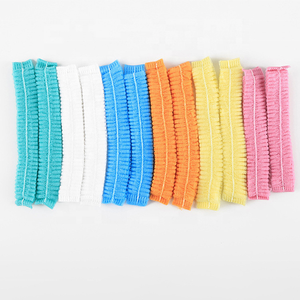 Capuchon de tête bouffant non tissé jetable et couverture de cheveux/capuchon à clip/filet à cheveux/casquettes non tissées 10g PP 21 pouces BLEU - Product Image 5