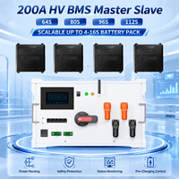 JKESS 200A HV BMS Maître-Esclave 64S Boîtier de Contrôle BMS Haute Tension 700V 1000V pour Système de Stockage de Batteries Solaires Stock UE